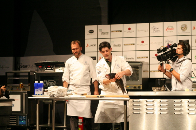 Dave, Nils and Fish at Star Chefs.