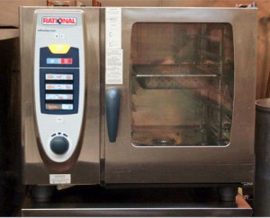 Combi oven.