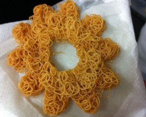 Fried masa flower.