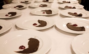 Partially plated space food from Tosi.  I don't have a finished shot of this dish --everyone was too busy eating.