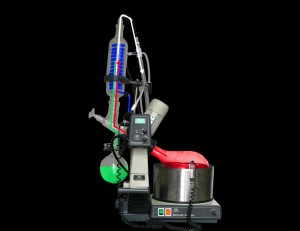 Principles of Rotary Evaporation 2006: A rotary evaporator is a piece of equipment that distills liquids (I do booze) at low temperatures under vacuum. I use this diagram to explain the principles.