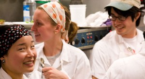 Christina Tosi, Milk Bar maven, with her crew.