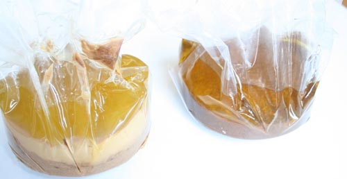 PecanWithWithout Pecan on left without simple. Classic three layer pecan --oil, first quality butter, bitter chaff butter. Pecan on right with simple syrup, high yield of oil and a pecan brick.