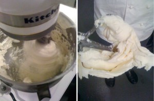 Making fake salep part 2: Beating in a Kitchen Aid and the final product.